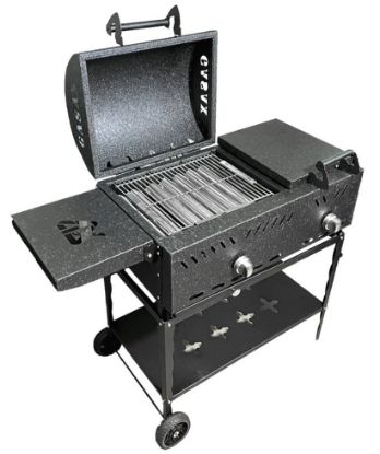 تصویر باربیکیو گازی زغالی با پلوپز گازاکس مدل 8040